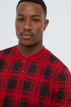 Ανδρικά Πιζάμα Βαμβακερή μπλούζα πιτζάμας με μακριά μανίκια Michael Kors κόκκινο -Michael Kors Κατάστημα unnamed file 1079