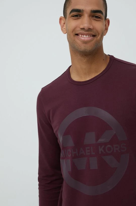 Ανδρικά Μακρυμάνικα Βαμβακερή μπλούζα με μακριά μανίκια Michael Kors κάστανο 6 Ανδρικά Μακρυμάνικα Βαμβακερή μπλούζα με μακριά μανίκια Michael Kors κάστανο - Image 4