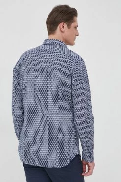 Ανδρικά Πουκάμισα Πουκάμισο από λινό Michael Kors χρώμα: ναυτικό μπλε, -Michael Kors Κατάστημα unnamed file 1260