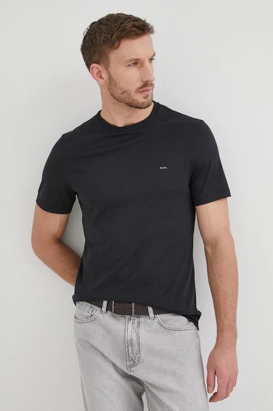 Ανδρικά Μπλουζάκια Βαμβακερό μπλουζάκι Michael Kors μαύρο 6 Ανδρικά Μπλουζάκια Βαμβακερό μπλουζάκι Michael Kors μαύρο - Image 4