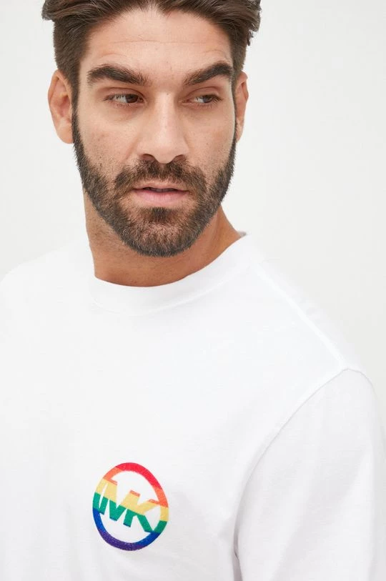 Ανδρικά Μπλουζάκια Βαμβακερό μπλουζάκι Michael Kors άσπρο 6 Ανδρικά Μπλουζάκια Βαμβακερό μπλουζάκι Michael Kors άσπρο - Image 4