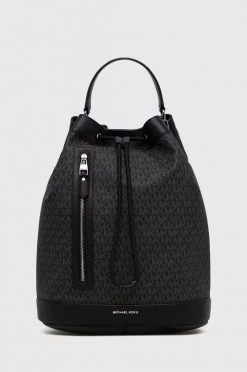 Ανδρικά Σακίδια πλάτης Δερμάτινο σακίδιο Michael Kors χρώμα: μαύρο,