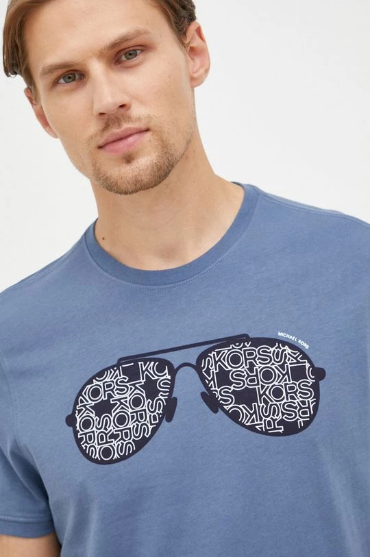 Ανδρικά Μπλουζάκια Βαμβακερό μπλουζάκι Michael Kors μπλε 6 Ανδρικά Μπλουζάκια Βαμβακερό μπλουζάκι Michael Kors μπλε - Image 4
