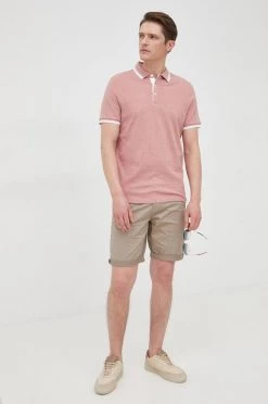 Ανδρικά Πόλο μπλουζάκια Βαμβακερό μπλουζάκι πόλο Michael Kors ροζ