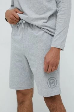 Ανδρικά Σορτς MICHAEL Michael Kors - Βαμβακερό σορτσάκι ανοιχτό γκρι