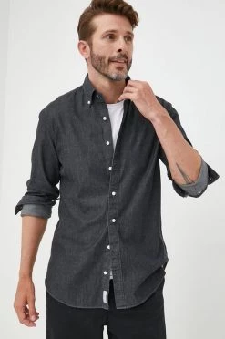 Ανδρικά Πουκάμισα Βαμβακερό πουκάμισο MICHAEL Michael Kors χρώμα: γκρι,