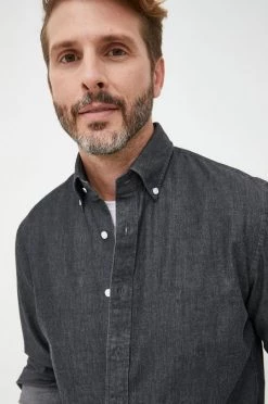 Ανδρικά Πουκάμισα Βαμβακερό πουκάμισο MICHAEL Michael Kors χρώμα: γκρι, -Michael Kors Κατάστημα unnamed file 1815