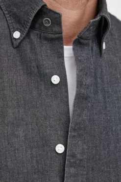 Ανδρικά Πουκάμισα Βαμβακερό πουκάμισο MICHAEL Michael Kors χρώμα: γκρι, -Michael Kors Κατάστημα unnamed file 1816