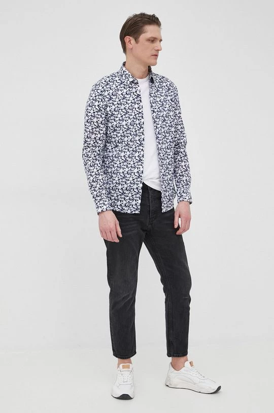 Ανδρικά Πουκάμισα Βαμβακερό πουκάμισο Michael Kors χρώμα: ναυτικό μπλε, 5 Ανδρικά Πουκάμισα Βαμβακερό πουκάμισο Michael Kors χρώμα: ναυτικό μπλε, - Image 3