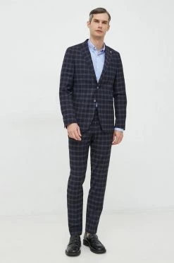Ανδρικά κοστούμια Κοστούμι από μείγμα μαλλιού Michael Kors ναυτικό μπλε