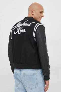 Ανδρικά Κοντά μπουφάν Bomber μπουφάν από μαλλί Michael Kors μαύρο, -Michael Kors Κατάστημα unnamed file 348