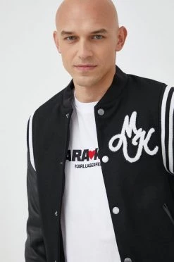 Ανδρικά Κοντά μπουφάν Bomber μπουφάν από μαλλί Michael Kors μαύρο, -Michael Kors Κατάστημα unnamed file 349