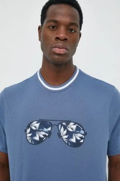 Ανδρικά Μπλουζάκια Βαμβακερό μπλουζάκι Michael Kors μπλε