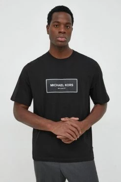 Ανδρικά Μπλουζάκια Βαμβακερό μπλουζάκι Michael Kors μαύρο -Michael Kors Κατάστημα unnamed file 380