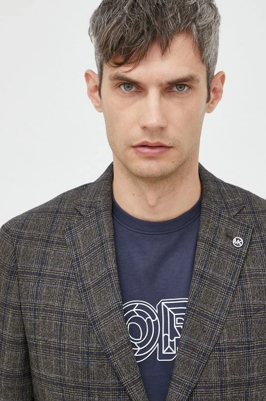 Ανδρικά Σακάκια Μαλλί μπουφάν Michael Kors καφέ 3 Ανδρικά Σακάκια Μαλλί μπουφάν Michael Kors καφέ