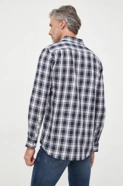 Ανδρικά Πουκάμισα Βαμβακερό πουκάμισο Michael Kors χρώμα: ναυτικό μπλε, -Michael Kors Κατάστημα unnamed file 794