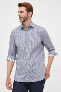 Ανδρικά Πουκάμισα Βαμβακερό πουκάμισο Michael Kors χρώμα: ναυτικό μπλε,