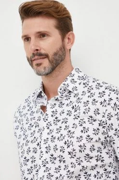 Ανδρικά Πουκάμισα Βαμβακερό πουκάμισο Michael Kors χρώμα: άσπρο,